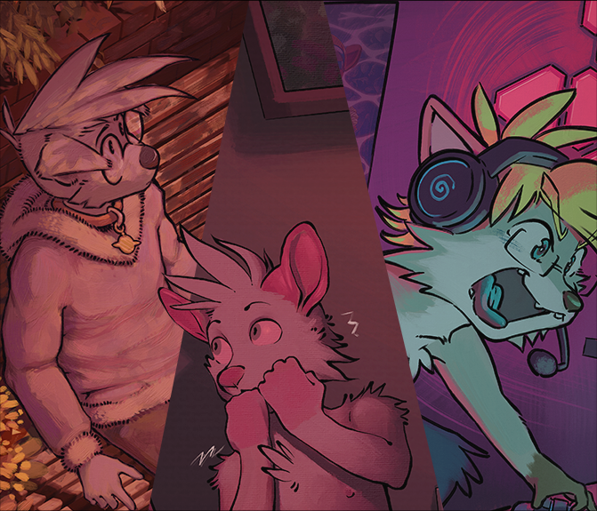 Collage of Leglegleg's art examples